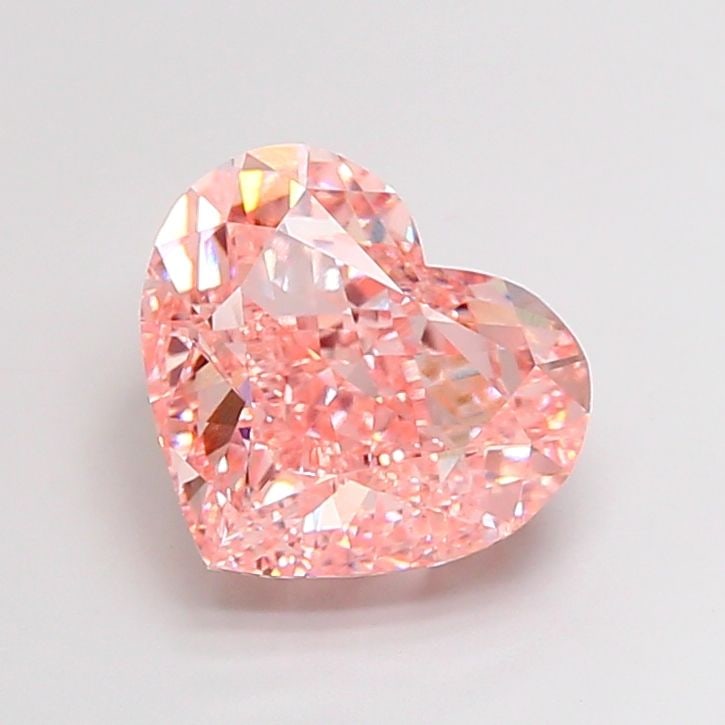 Loose Diamond - HEART 9.51ct Fancy Vivid Pink VVS2: Loose Diamond - HEART 9.51ct Fancy Vivid Pink VVS2 Source: This is a real non-mined Diamond that has been grown in a lab Shape: HEART Carats: 9.51 Color: Fancy Vivid Pink Certification: IGI Video: