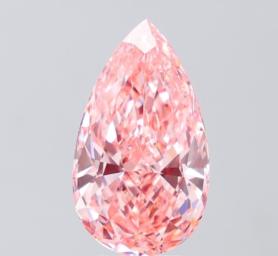 Loose Diamond - PEAR 4.62ct Fancy Vivid Pink VS1: Loose Diamond - PEAR 4.62ct Fancy Vivid Pink VS1 Source: This is a real non-mined Diamond that has been grown in a lab Shape: PEAR Carats: 4.62 Color: Fancy Vivid Pink Certification: IGI Video: