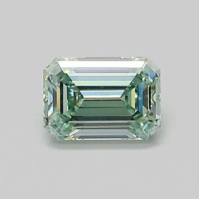 Loose Diamond - EMERALD 0.52ct Fancy Vivid Green VS1: Loose Diamond - EMERALD 0.52ct Fancy Vivid Green VS1 Source: This is a real non-mined Diamond that has been grown in a lab Shape: EMERALD Carats: 0.52 Color: Fancy Vivid Green Certification: IGI Video