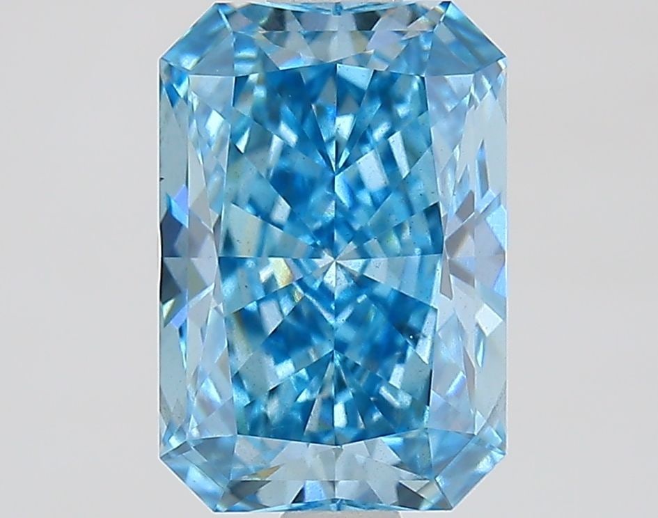 Loose Diamond - RADIANT 1.65ct Fancy Vivid Blue SI1: Loose Diamond - RADIANT 1.65ct Fancy Vivid Blue SI1 Source: This is a real non-mined Diamond that has been grown in a lab Shape: RADIANT Carats: 1.65 Color: Fancy Vivid Blue Certification: IGI Video: