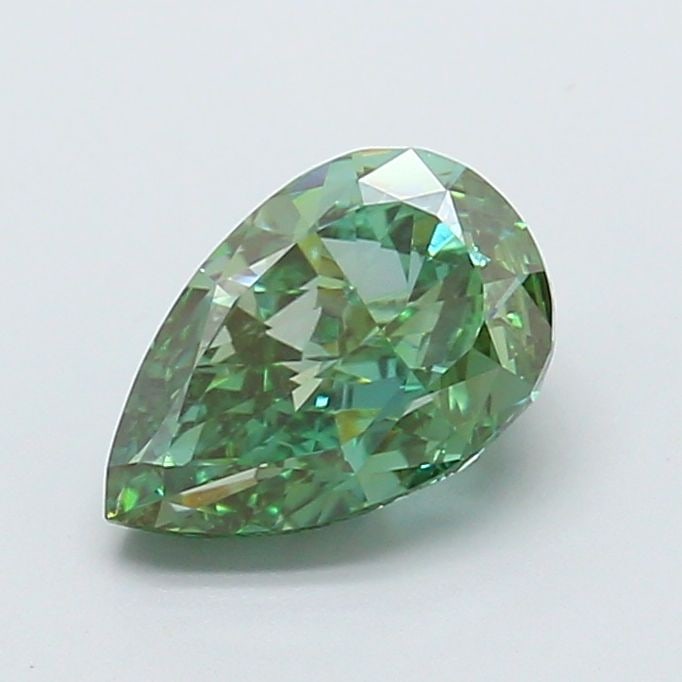 Loose Diamond - PEAR 2.01ct Fancy Vivid Green VVS1: Loose Diamond - PEAR 2.01ct Fancy Vivid Green VVS1 Source: This is a real non-mined Diamond that has been grown in a lab Shape: PEAR Carats: 2.01 Color: Fancy Vivid Green Certification: IGI Video: