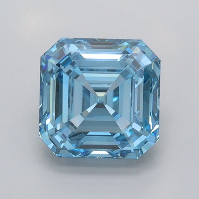 Loose Diamond - ASSCHER 1.57ct Fancy Vivid Blue VVS2: Loose Diamond - ASSCHER 1.57ct Fancy Vivid Blue VVS2 Source: This is a real non-mined Diamond that has been grown in a lab Shape: ASSCHER Carats: 1.57 Color: Fancy Vivid Blue Certification: IGI Video: