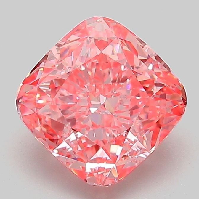 Loose Diamond - CUSHION MODIFIED 2.02ct Fancy Vivid Pink VVS2: Loose Diamond - CUSHION MODIFIED 2.02ct Fancy Vivid Pink VVS2 Source: This is a real non-mined Diamond that has been grown in a lab Shape: CUSHION MODIFIED Carats: 2.02 Color: Fancy Vivid Pink Certifi