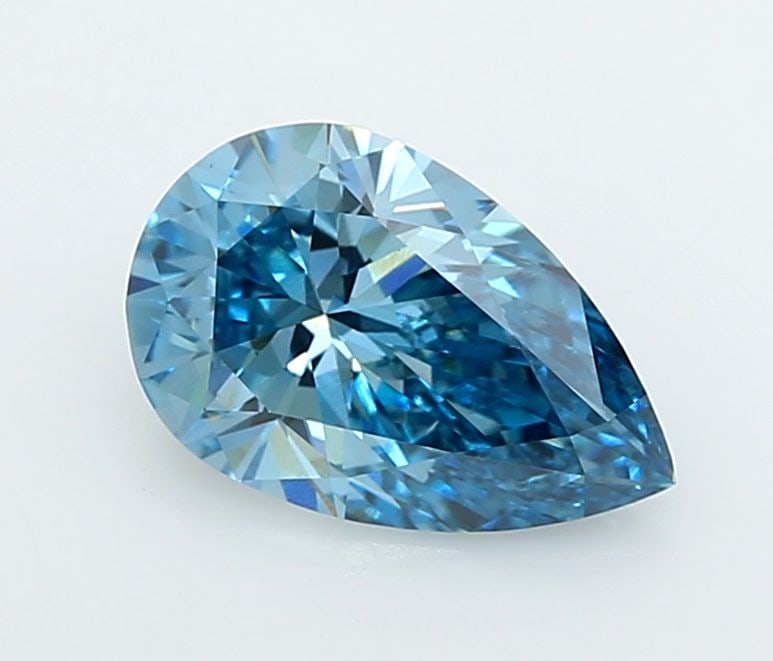 Loose Diamond - PEAR 1.62ct Fancy Vivid Blue VVS2: Loose Diamond - PEAR 1.62ct Fancy Vivid Blue VVS2 Source: This is a real non-mined Diamond that has been grown in a lab Shape: PEAR Carats: 1.62 Color: Fancy Vivid Blue Certification: IGI Video: