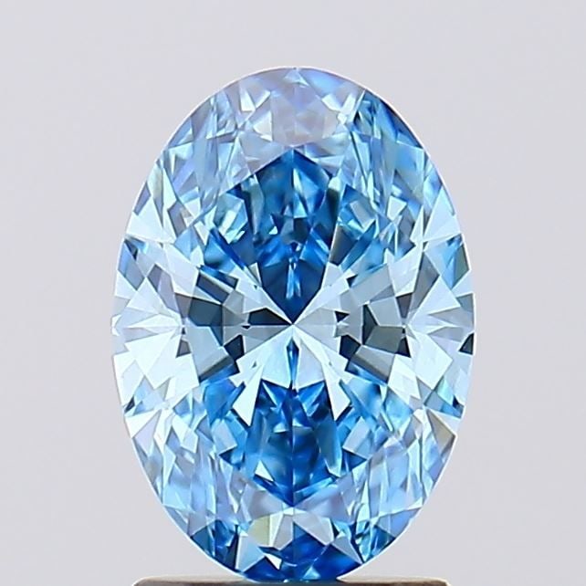 Loose Diamond - OVAL 1.7ct Fancy Vivid Blue VS2: Loose Diamond - OVAL 1.7ct Fancy Vivid Blue VS2 Source: This is a real non-mined Diamond that has been grown in a lab Shape: OVAL Carats: 1.7 Color: Fancy Vivid Blue Certification: IGI Video: