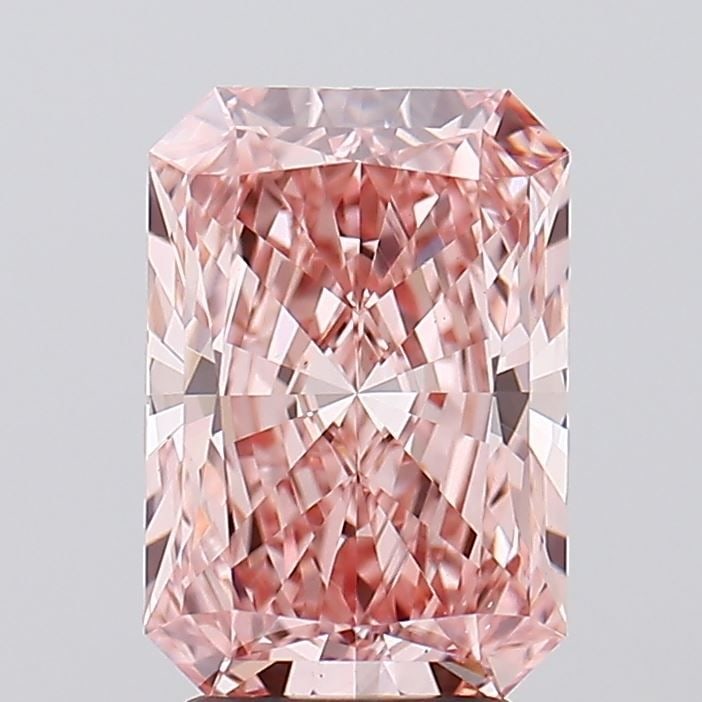 Loose Diamond - RADIANT 3.01ct Fancy Vivid Pink VS2: Loose Diamond - RADIANT 3.01ct Fancy Vivid Pink VS2 Source: This is a real non-mined Diamond that has been grown in a lab Shape: RADIANT Carats: 3.01 Color: Fancy Vivid Pink Certification: IGI Video: