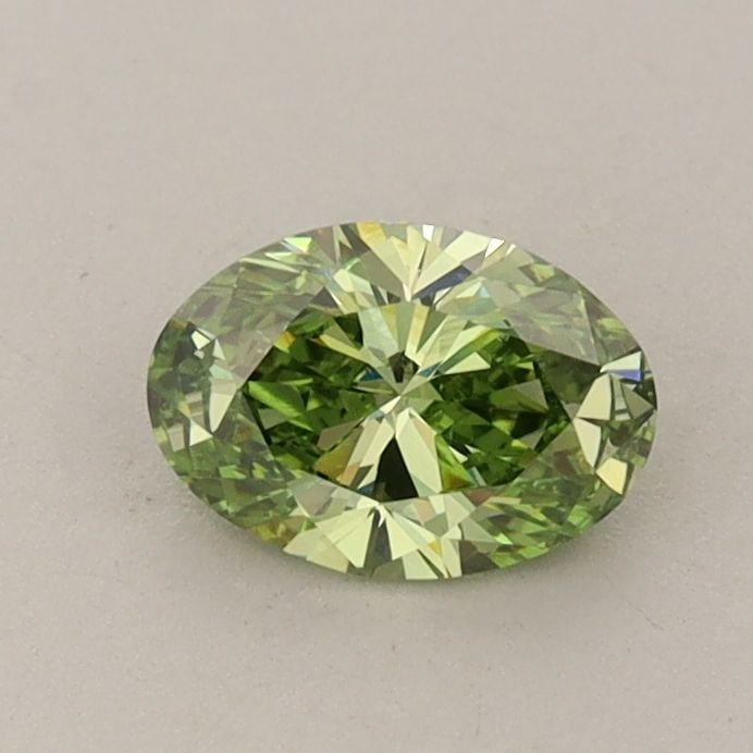 Loose Diamond - OVAL 0.55ct Fancy Vivid Green VVS2: Loose Diamond - OVAL 0.55ct Fancy Vivid Green VVS2 Source: This is a real non-mined Diamond that has been grown in a lab Shape: OVAL Carats: 0.55 Color: Fancy Vivid Green Certification: IGI Video: