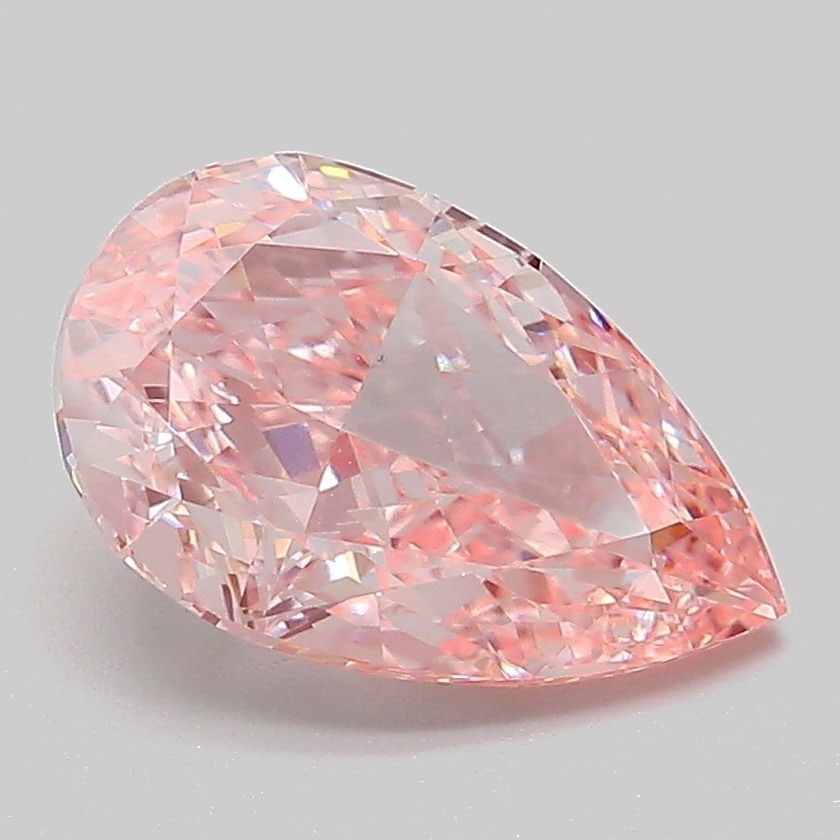 Loose Diamond - PEAR 2.37ct Fancy Vivid Pink VS1: Loose Diamond - PEAR 2.37ct Fancy Vivid Pink VS1 Source: This is a real non-mined Diamond that has been grown in a lab Shape: PEAR Carats: 2.37 Color: Fancy Vivid Pink Certification: IGI Video: