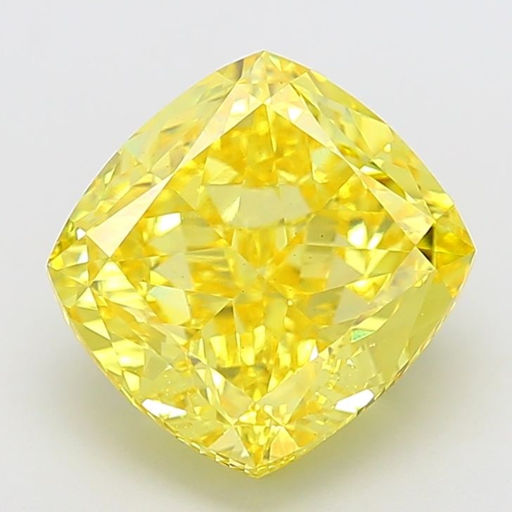 Loose Diamond - CUSHION MODIFIED 8.02ct Fancy Vivid Yellow VS1: Loose Diamond - CUSHION MODIFIED 8.02ct Fancy Vivid Yellow VS1 Source: This is a real non-mined Diamond that has been grown in a lab Shape: CUSHION MODIFIED Carats: 8.02 Color: Fancy Vivid Yellow Cert