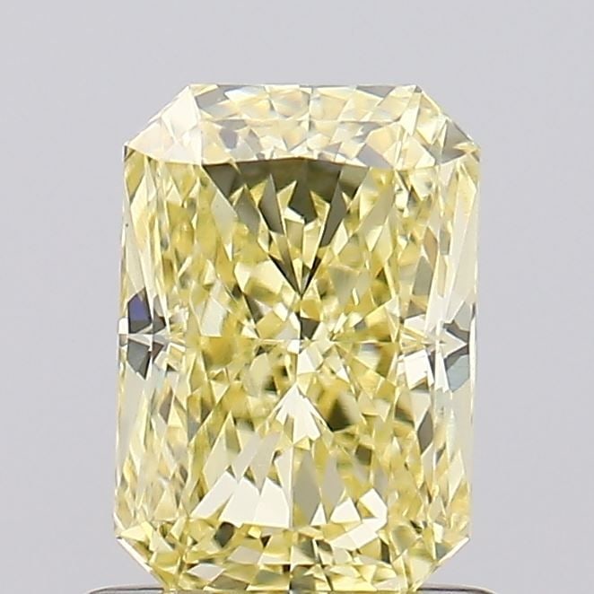 Loose Diamond - RADIANT 1.02ct Fancy Yellow VVS2: Loose Diamond - RADIANT 1.02ct Fancy Yellow VVS2 Source: This is a real non-mined Diamond that has been grown in a lab Shape: RADIANT Carats: 1.02 Color: Fancy Yellow Certification: IGI Video: