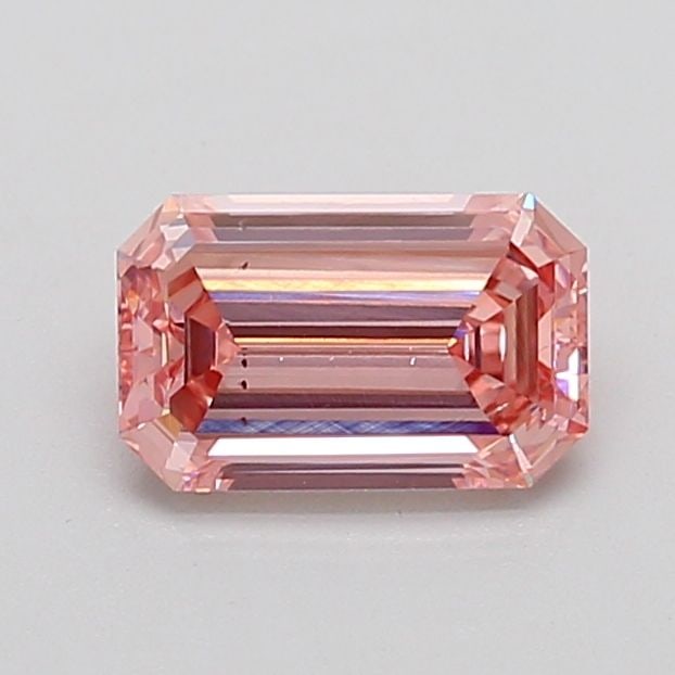 Loose Diamond - EMERALD 1.24ct Fancy Intense Pink VS2: Loose Diamond - EMERALD 1.24ct Fancy Intense Pink VS2 Source: This is a real non-mined Diamond that has been grown in a lab Shape: EMERALD Carats: 1.24 Color: Fancy Intense Pink Certification: IGI Vid