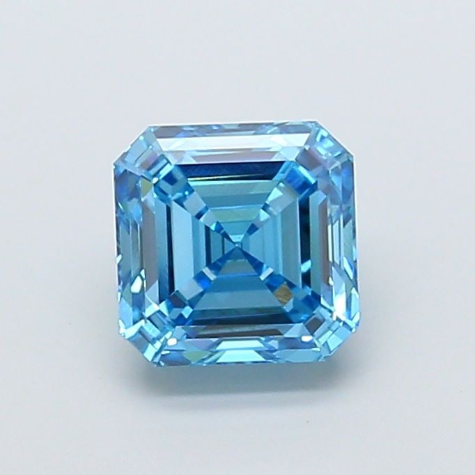 Loose Diamond - ASSCHER 3.05ct Fancy Vivid Blue VS1: Loose Diamond - ASSCHER 3.05ct Fancy Vivid Blue VS1 Source: This is a real non-mined Diamond that has been grown in a lab Shape: ASSCHER Carats: 3.05 Color: Fancy Vivid Blue Certification: IGI Video: