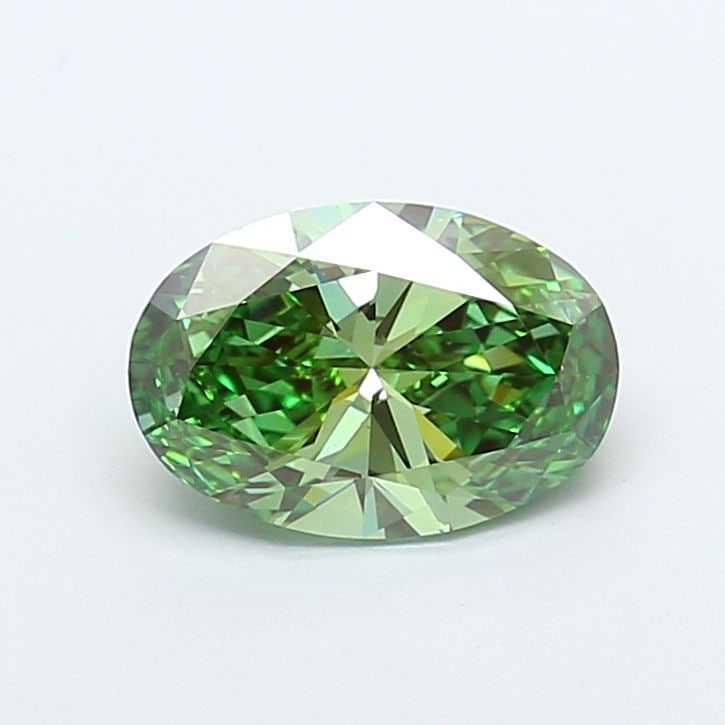 Loose Diamond - OVAL 2.0ct Fancy Vivid Green VS1: Loose Diamond - OVAL 2.0ct Fancy Vivid Green VS1 Source: This is a real non-mined Diamond that has been grown in a lab Shape: OVAL Carats: 2.0 Color: Fancy Vivid Green Certification: IGI Video: