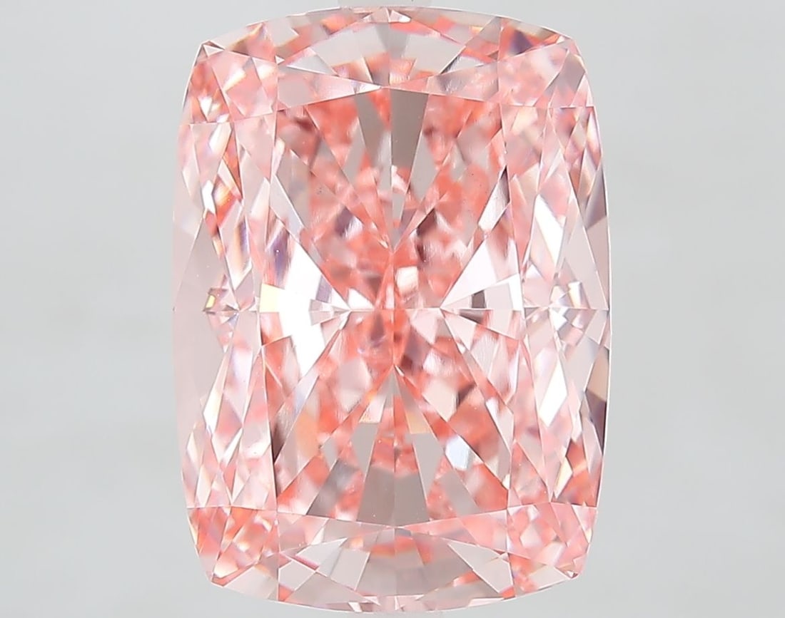 Loose Diamond - CUSHION MODIFIED 8.19ct Fancy Vivid Pink VVS2: Loose Diamond - CUSHION MODIFIED 8.19ct Fancy Vivid Pink VVS2 Source: This is a real non-mined Diamond that has been grown in a lab Shape: CUSHION MODIFIED Carats: 8.19 Color: Fancy Vivid Pink Certifi
