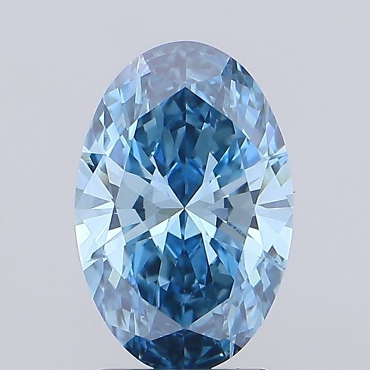 Loose Diamond - OVAL 2.02ct Fancy Vivid Blue VVS2: Loose Diamond - OVAL 2.02ct Fancy Vivid Blue VVS2 Source: This is a real non-mined Diamond that has been grown in a lab Shape: OVAL Carats: 2.02 Color: Fancy Vivid Blue Certification: IGI Video: