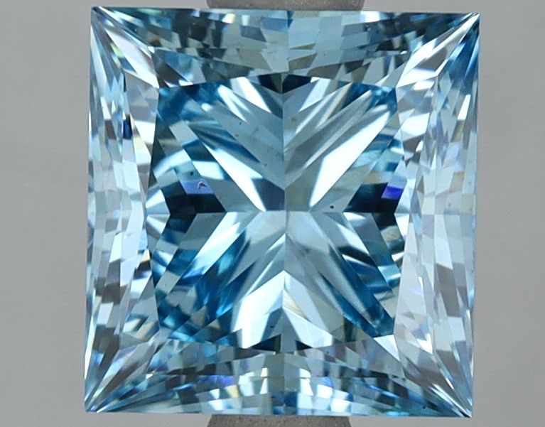 Loose Diamond - PRINCESS 3.08ct Fancy Vivid Blue VS2: Loose Diamond - PRINCESS 3.08ct Fancy Vivid Blue VS2 Source: This is a real non-mined Diamond that has been grown in a lab Shape: PRINCESS Carats: 3.08 Color: Fancy Vivid Blue Certification: IGI Video