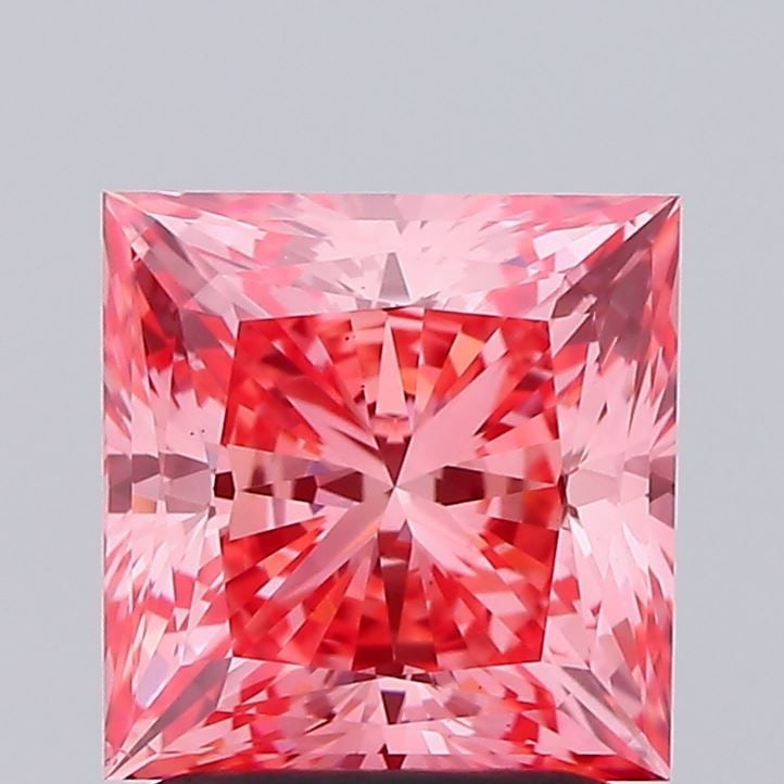 Loose Diamond - PRINCESS 1.53ct Fancy Vivid Pink VS2: Loose Diamond - PRINCESS 1.53ct Fancy Vivid Pink VS2 Source: This is a real non-mined Diamond that has been grown in a lab Shape: PRINCESS Carats: 1.53 Color: Fancy Vivid Pink Certification: IGI Video