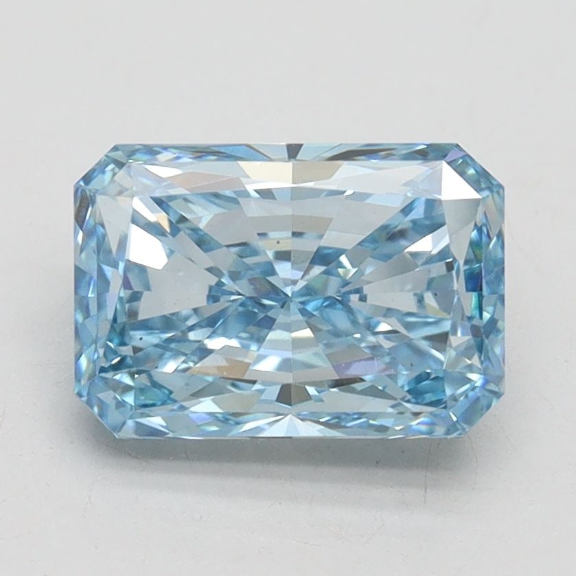 Loose Diamond - RADIANT 1.93ct Fancy Vivid Blue VS2: Loose Diamond - RADIANT 1.93ct Fancy Vivid Blue VS2 Source: This is a real non-mined Diamond that has been grown in a lab Shape: RADIANT Carats: 1.93 Color: Fancy Vivid Blue Certification: IGI Video: