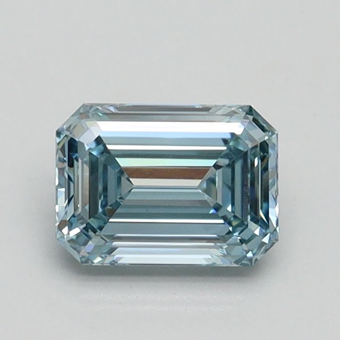 Loose Diamond - EMERALD 0.73ct Fancy Intense Green Blue VVS2: Loose Diamond - EMERALD 0.73ct Fancy Intense Green Blue VVS2 Source: This is a real non-mined Diamond that has been grown in a lab Shape: EMERALD Carats: 0.73 Color: Fancy Intense Green Blue Certifica