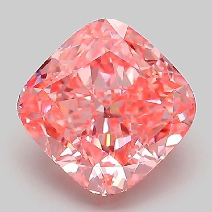 Loose Diamond - CUSHION MODIFIED 2.06ct Fancy Vivid Pink VVS2: Loose Diamond - CUSHION MODIFIED 2.06ct Fancy Vivid Pink VVS2 Source: This is a real non-mined Diamond that has been grown in a lab Shape: CUSHION MODIFIED Carats: 2.06 Color: Fancy Vivid Pink Certifi