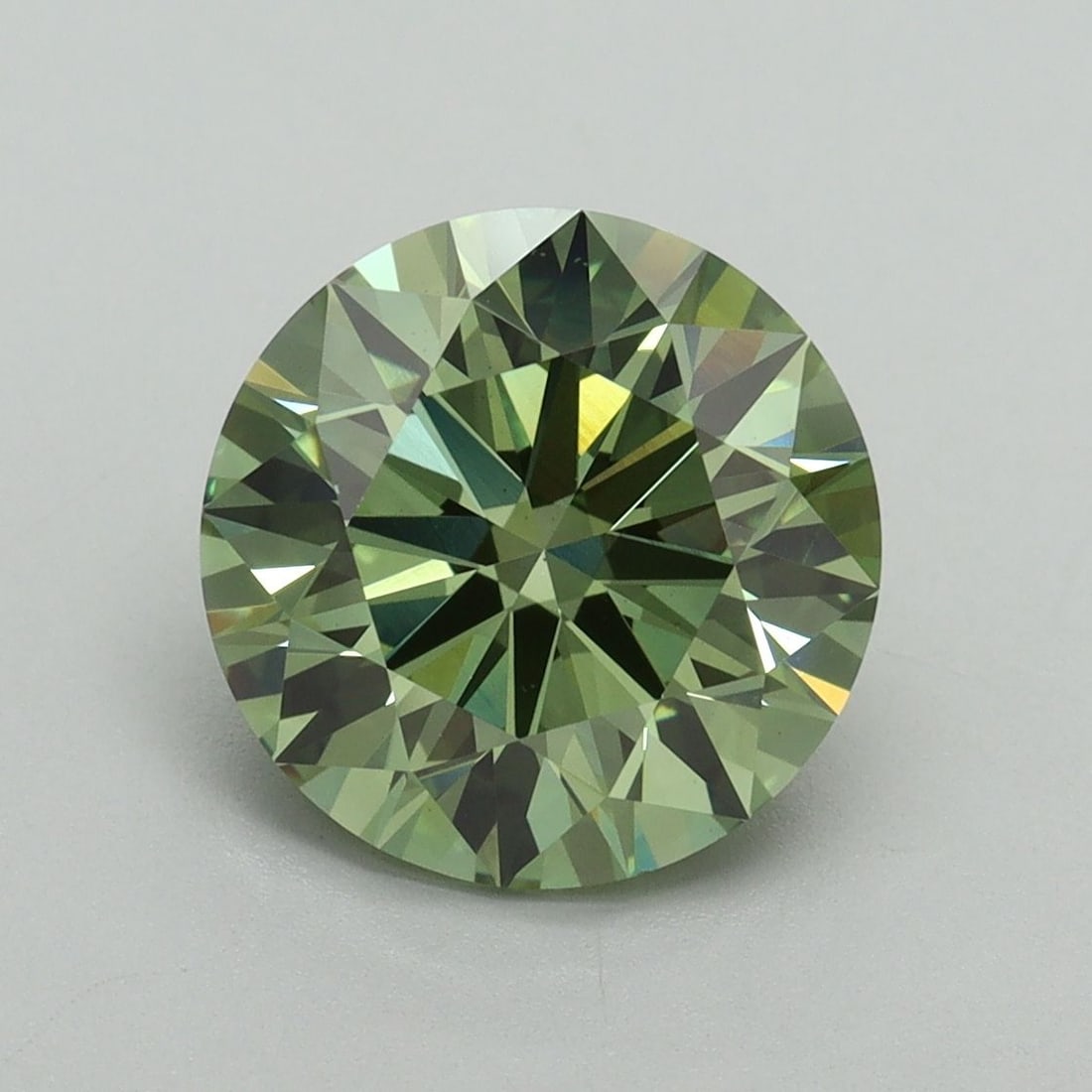 Ideal Loose Diamond - ROUND 3.04ct Fancy Vivid Green VS1: Ideal Loose Diamond - ROUND 3.04ct Fancy Vivid Green VS1 Source: This is a real non-mined Diamond that has been grown in a lab Shape: ROUND Carats: 3.04 Color: Fancy Vivid Green Certification: IGI Vid