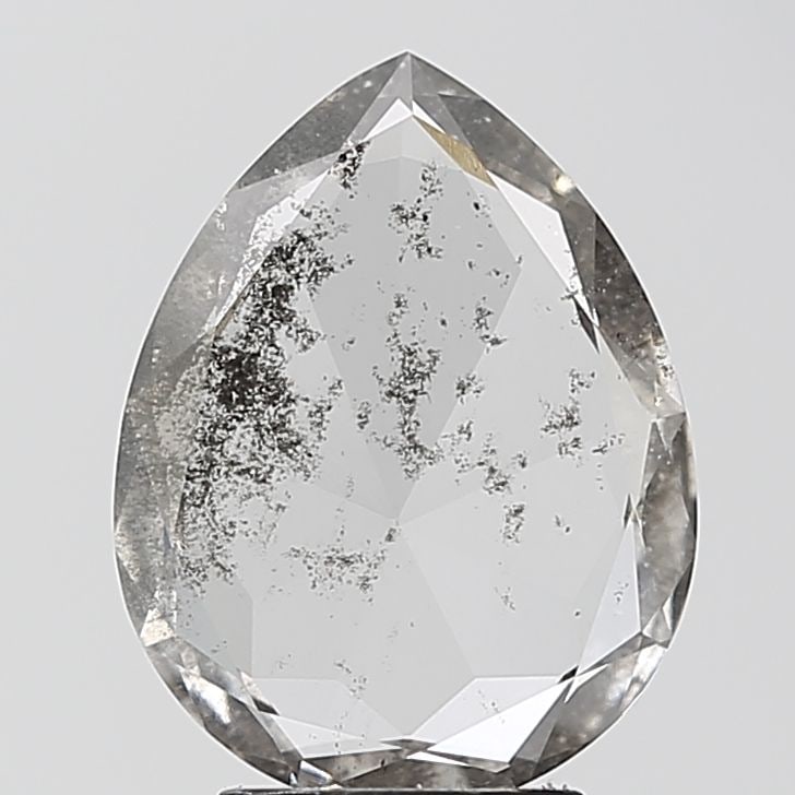 Loose Diamond - PEAR 1.73ct Salt and Pepper I1: Loose Diamond - PEAR 1.73ct Salt and Pepper I1 Source: This is a real non-mined Diamond that has been grown in a lab Shape: PEAR Carats: 1.73 Color: Salt and Pepper Certification: NONE Video: