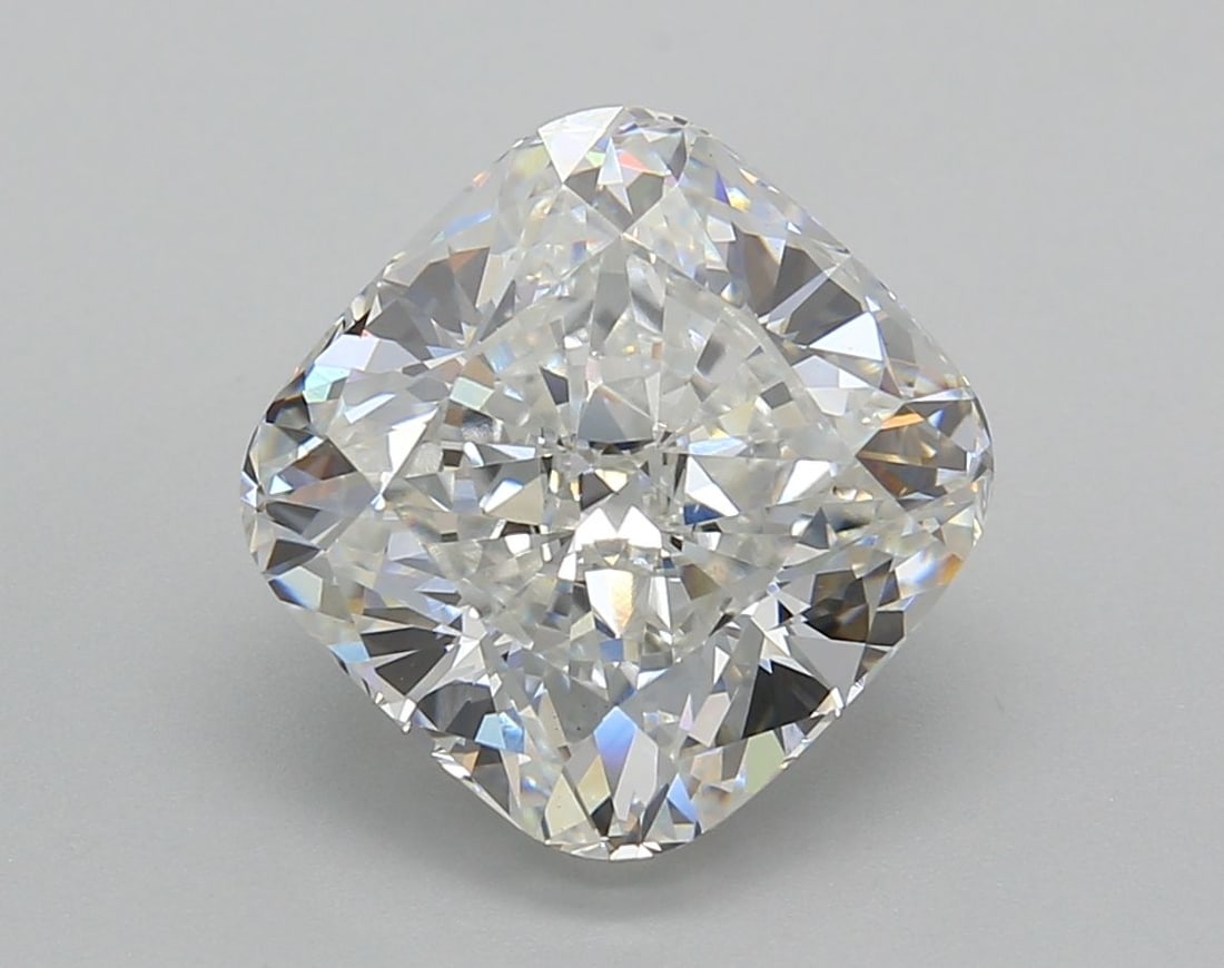 Loose Diamond - CUSHION BRILLIANT 5.02ct F VS1: Loose Diamond - CUSHION BRILLIANT 5.02ct F VS1 Source: This is a real non-mined Diamond that has been grown in a lab Shape: CUSHION BRILLIANT Carats: 5.02 Color: F Clarity: VS1 Certification: NONE Add