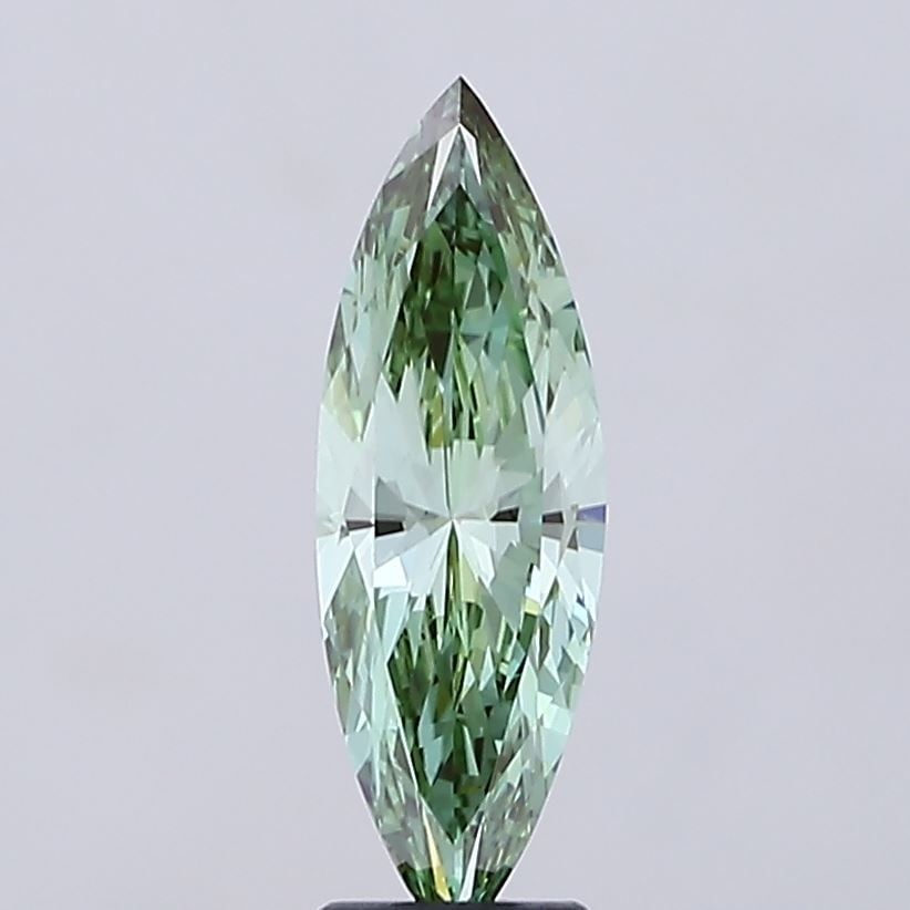 Loose Diamond - MARQUISE 2.55ct Fancy Vivid Green VVS2: Loose Diamond - MARQUISE 2.55ct Fancy Vivid Green VVS2 Source: This is a real non-mined Diamond that has been grown in a lab Shape: MARQUISE Carats: 2.55 Color: Fancy Vivid Green Certification: IGI Vi