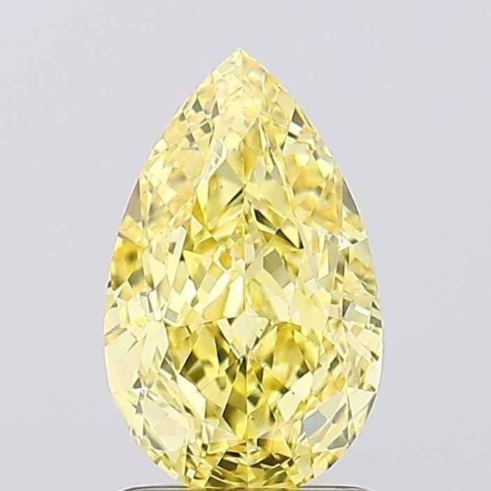 Loose Diamond - PEAR 1.62ct Fancy Vivid Yellow VS1: Loose Diamond - PEAR 1.62ct Fancy Vivid Yellow VS1 Source: This is a real non-mined Diamond that has been grown in a lab Shape: PEAR Carats: 1.62 Color: Fancy Vivid Yellow Certification: IGI Video: