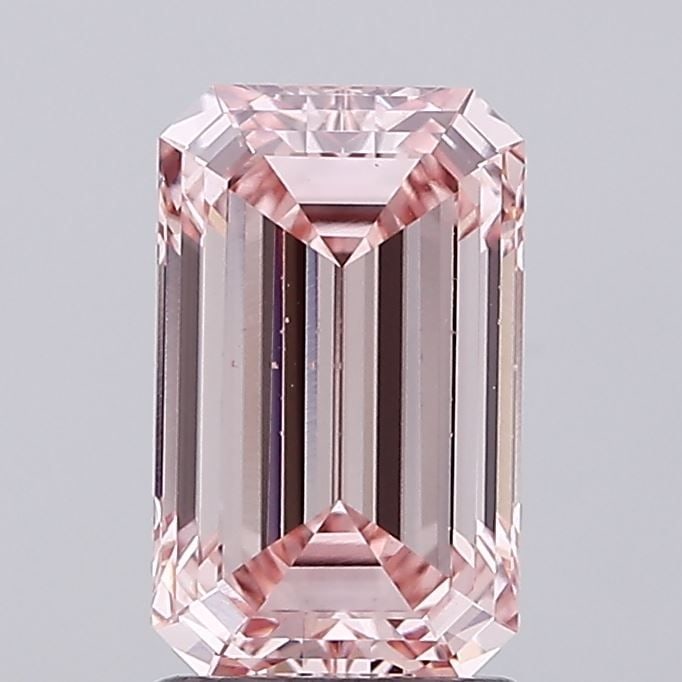 Loose Diamond - EMERALD 2.0ct Fancy Intense Pink VS2: Loose Diamond - EMERALD 2.0ct Fancy Intense Pink VS2 Source: This is a real non-mined Diamond that has been grown in a lab Shape: EMERALD Carats: 2.0 Color: Fancy Intense Pink Certification: IGI Video