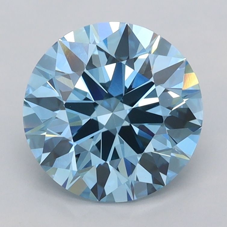 Ideal Loose Diamond - ROUND 1.94ct Fancy Vivid Blue VVS2: Ideal Loose Diamond - ROUND 1.94ct Fancy Vivid Blue VVS2 Source: This is a real non-mined Diamond that has been grown in a lab Shape: ROUND Carats: 1.94 Color: Fancy Vivid Blue Certification: IGI Vide