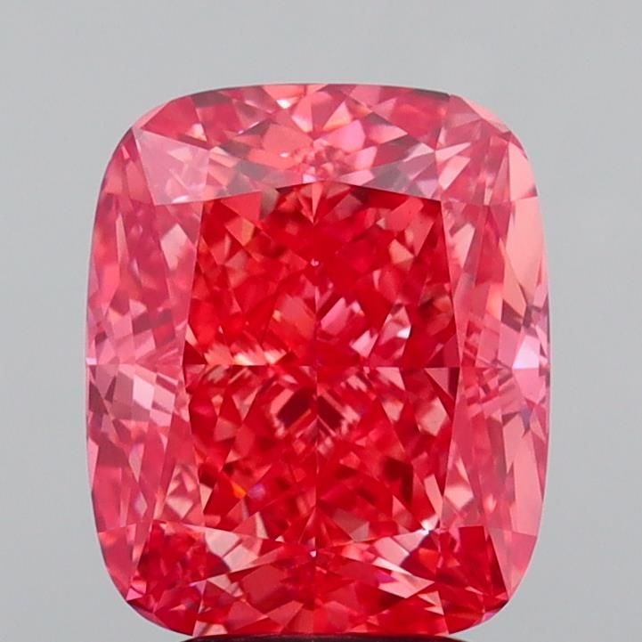 Loose Diamond - CUSHION MODIFIED 4.17ct Fancy Vivid Pink VS1: Loose Diamond - CUSHION MODIFIED 4.17ct Fancy Vivid Pink VS1 Source: This is a real non-mined Diamond that has been grown in a lab Shape: CUSHION MODIFIED Carats: 4.17 Color: Fancy Vivid Pink Certific