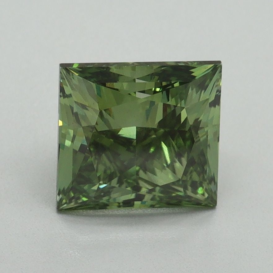 Loose Diamond - PRINCESS 2.01ct Fancy Vivid Green VS1: Loose Diamond - PRINCESS 2.01ct Fancy Vivid Green VS1 Source: This is a real non-mined Diamond that has been grown in a lab Shape: PRINCESS Carats: 2.01 Color: Fancy Vivid Green Certification: IGI Vid