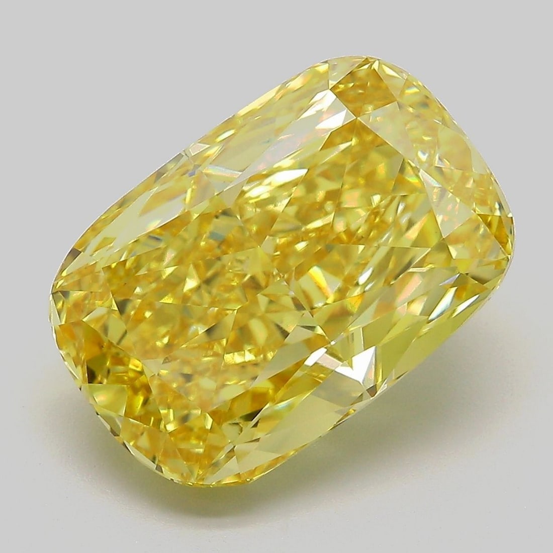 Loose Diamond - CUSHION MODIFIED 8.51ct Fancy Vivid Yellow VS1: Loose Diamond - CUSHION MODIFIED 8.51ct Fancy Vivid Yellow VS1 Source: This is a real non-mined Diamond that has been grown in a lab Shape: CUSHION MODIFIED Carats: 8.51 Color: Fancy Vivid Yellow Cert