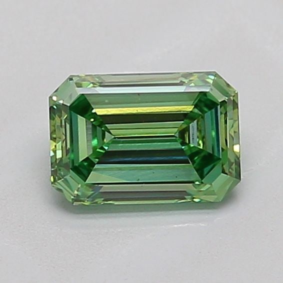 Loose Diamond - EMERALD 1.01ct Fancy Vivid Green VVS1: Loose Diamond - EMERALD 1.01ct Fancy Vivid Green VVS1 Source: This is a real non-mined Diamond that has been grown in a lab Shape: EMERALD Carats: 1.01 Color: Fancy Vivid Green Certification: IGI Vide