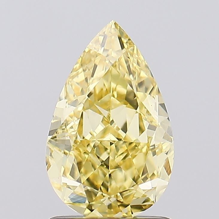 Loose Diamond - PEAR 1.21ct Fancy Intense Yellow VS1: Loose Diamond - PEAR 1.21ct Fancy Intense Yellow VS1 Source: This is a real non-mined Diamond that has been grown in a lab Shape: PEAR Carats: 1.21 Color: Fancy Intense Yellow Certification: IGI Video