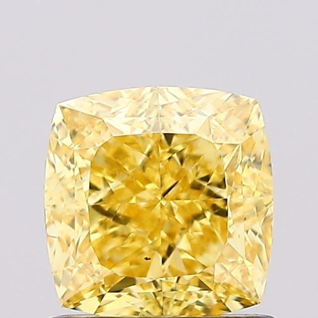 Loose Diamond - CUSHION MODIFIED 1.15ct Fancy Vivid Yellow VS2: Loose Diamond - CUSHION MODIFIED 1.15ct Fancy Vivid Yellow VS2 Source: This is a real non-mined Diamond that has been grown in a lab Shape: CUSHION MODIFIED Carats: 1.15 Color: Fancy Vivid Yellow Cert