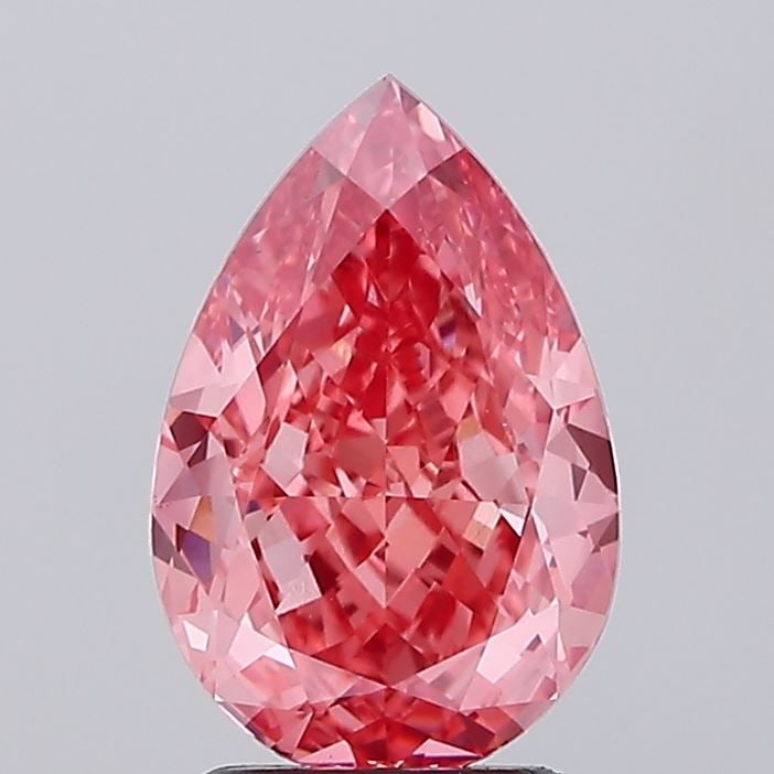 Loose Diamond - PEAR 3.12ct Fancy Vivid Pink VVS2: Loose Diamond - PEAR 3.12ct Fancy Vivid Pink VVS2 Source: This is a real non-mined Diamond that has been grown in a lab Shape: PEAR Carats: 3.12 Color: Fancy Vivid Pink Certification: IGI Video:
