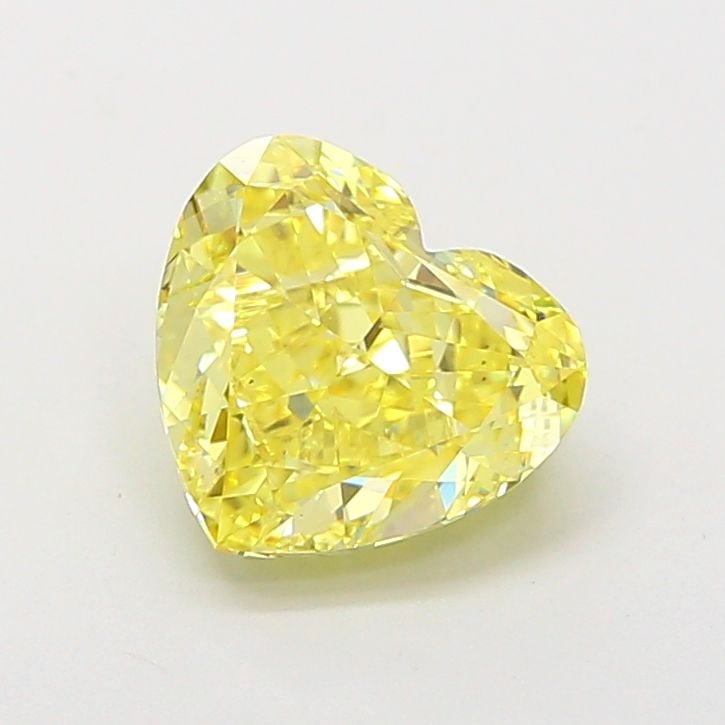Loose Diamond - HEART 2.05ct Fancy Vivid Yellow VS1: Loose Diamond - HEART 2.05ct Fancy Vivid Yellow VS1 Source: This is a real non-mined Diamond that has been grown in a lab Shape: HEART Carats: 2.05 Color: Fancy Vivid Yellow Certification: IGI Additio