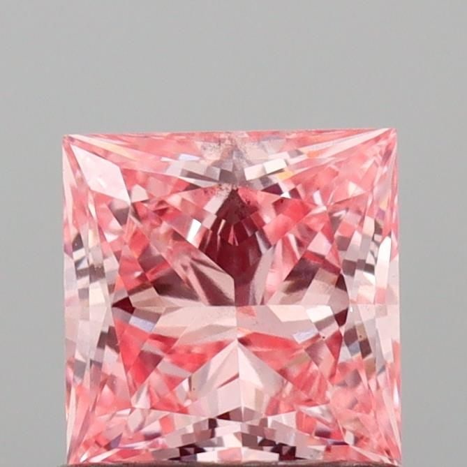 Loose Diamond - PRINCESS 0.81ct Fancy Vivid Pink VS2: Loose Diamond - PRINCESS 0.81ct Fancy Vivid Pink VS2 Source: This is a real non-mined Diamond that has been grown in a lab Shape: PRINCESS Carats: 0.81 Color: Fancy Vivid Pink Certification: IGI Video