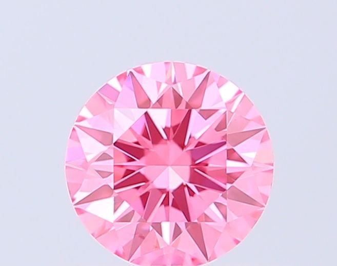 Ideal Loose Diamond - ROUND 0.53ct Fancy Vivid Pink VVS2: Ideal Loose Diamond - ROUND 0.53ct Fancy Vivid Pink VVS2 Source: This is a real non-mined Diamond that has been grown in a lab Shape: ROUND Carats: 0.53 Color: Fancy Vivid Pink Certification: IGI Vide
