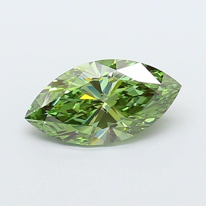Loose Diamond - MARQUISE 2.51ct Fancy Vivid Green VVS2: Loose Diamond - MARQUISE 2.51ct Fancy Vivid Green VVS2 Source: This is a real non-mined Diamond that has been grown in a lab Shape: MARQUISE Carats: 2.51 Color: Fancy Vivid Green Certification: IGI Vi