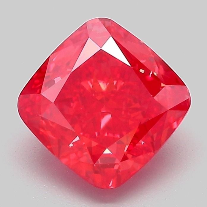 Loose Diamond - CUSHION MODIFIED 2.04ct Fancy Vivid Red VVS2: Loose Diamond - CUSHION MODIFIED 2.04ct Fancy Vivid Red VVS2 Source: This is a real non-mined Diamond that has been grown in a lab Shape: CUSHION MODIFIED Carats: 2.04 Color: Fancy Vivid Red Certifica