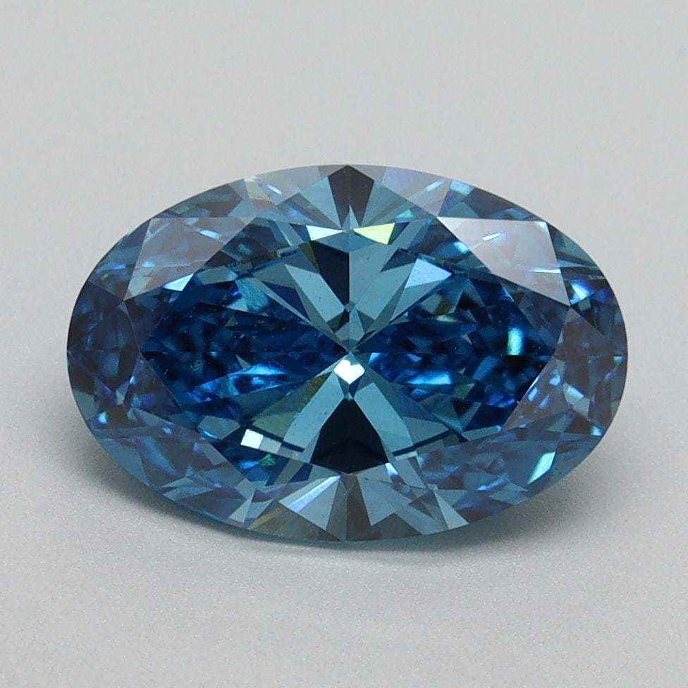 Loose Diamond - OVAL 2.05ct Fancy Vivid Blue VS1: Loose Diamond - OVAL 2.05ct Fancy Vivid Blue VS1 Source: This is a real non-mined Diamond that has been grown in a lab Shape: OVAL Carats: 2.05 Color: Fancy Vivid Blue Certification: IGI Video:
