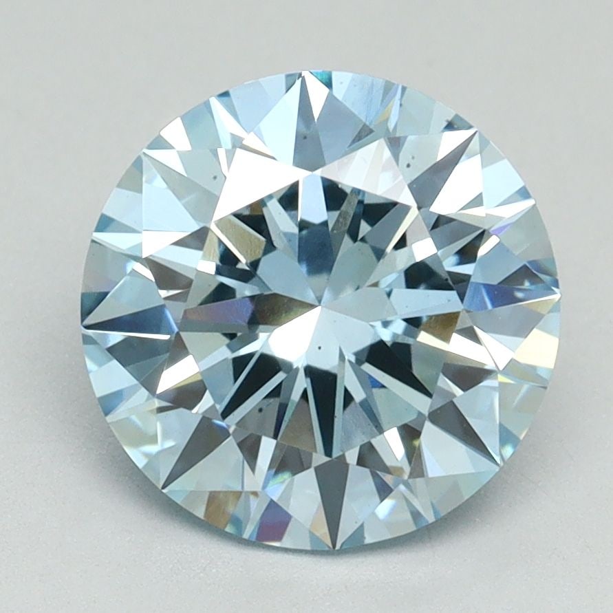Loose Diamond - ROUND 3.01ct Fancy Vivid Blue VS1: Loose Diamond - ROUND 3.01ct Fancy Vivid Blue VS1 Source: This is a real non-mined Diamond that has been grown in a lab Shape: ROUND Carats: 3.01 Color: Fancy Vivid Blue Certification: IGI Video: