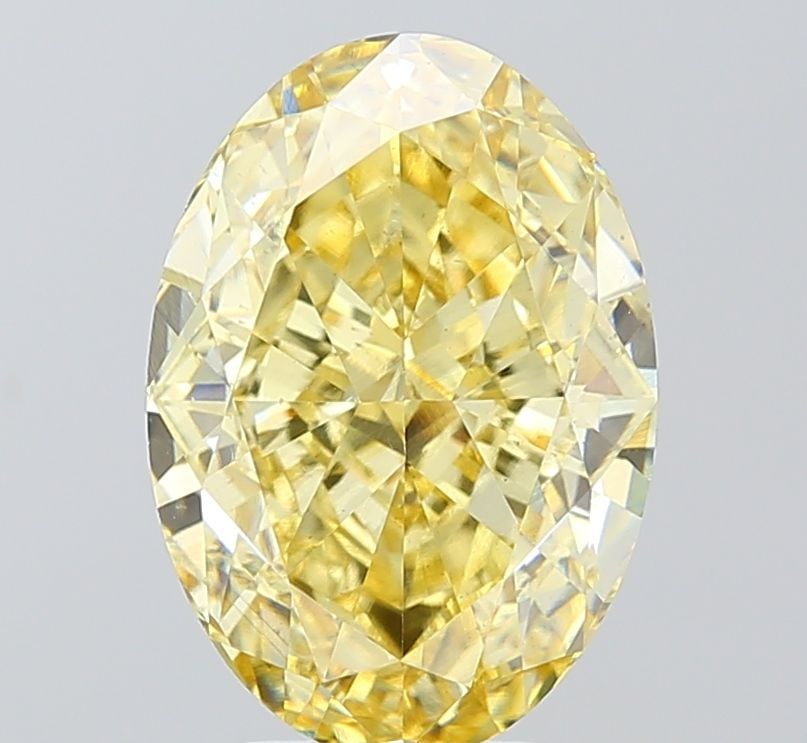 Loose Diamond - OVAL 5.02ct Fancy Intense Yellow VS1: Loose Diamond - OVAL 5.02ct Fancy Intense Yellow VS1 Source: This is a real non-mined Diamond that has been grown in a lab Shape: OVAL Carats: 5.02 Color: Fancy Intense Yellow Certification: IGI Video