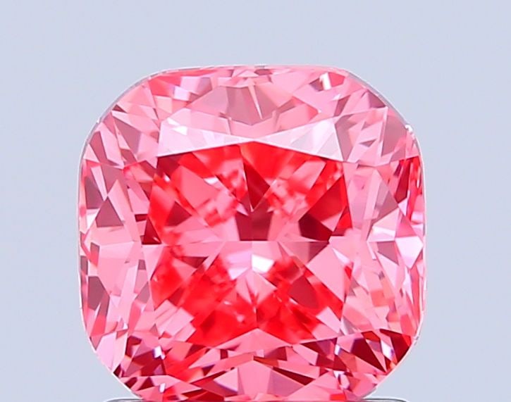 Loose Diamond - CUSHION MODIFIED 1.56ct Fancy Vivid Pink VVS2: Loose Diamond - CUSHION MODIFIED 1.56ct Fancy Vivid Pink VVS2 Source: This is a real non-mined Diamond that has been grown in a lab Shape: CUSHION MODIFIED Carats: 1.56 Color: Fancy Vivid Pink Certifi