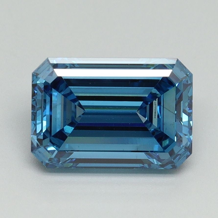Loose Diamond - EMERALD 2.15ct Fancy Vivid Blue VS1: Loose Diamond - EMERALD 2.15ct Fancy Vivid Blue VS1 Source: This is a real non-mined Diamond that has been grown in a lab Shape: EMERALD Carats: 2.15 Color: Fancy Vivid Blue Certification: IGI Video: