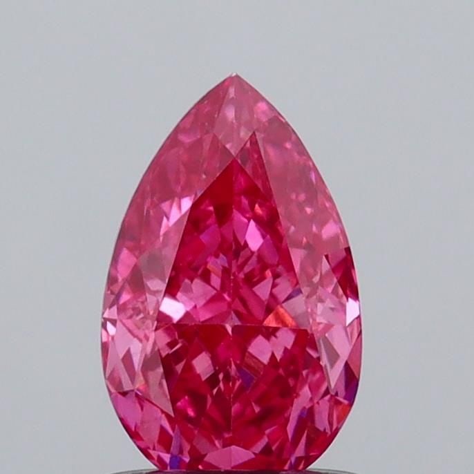 Loose Diamond - PEAR 1.0ct Fancy Vivid Pink VS1: Loose Diamond - PEAR 1.0ct Fancy Vivid Pink VS1 Source: This is a real non-mined Diamond that has been grown in a lab Shape: PEAR Carats: 1.0 Color: Fancy Vivid Pink Certification: IGI Video: