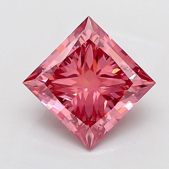 Loose Diamond - PRINCESS 3.53ct Fancy Vivid Pink VS2: Loose Diamond - PRINCESS 3.53ct Fancy Vivid Pink VS2 Source: This is a real non-mined Diamond that has been grown in a lab Shape: PRINCESS Carats: 3.53 Color: Fancy Vivid Pink Certification: IGI Video